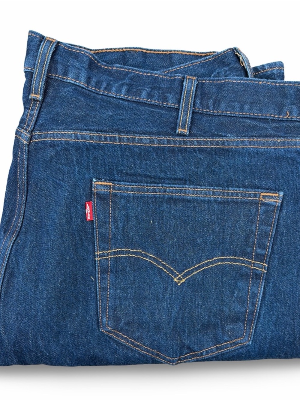 Levi’s Classic Men's Dark Blue Straight-Leg Button Fly Jeans Size 46 x 30